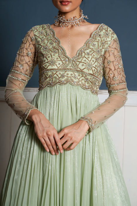 Tara-Breath of spring embroidered dress