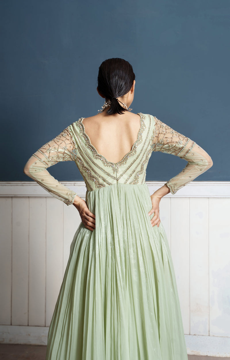 Tara-Breath of spring embroidered dress