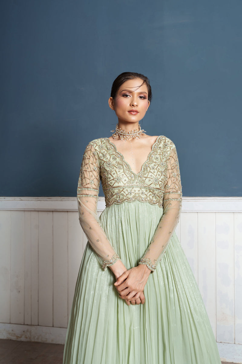 Tara-Breath of spring embroidered dress