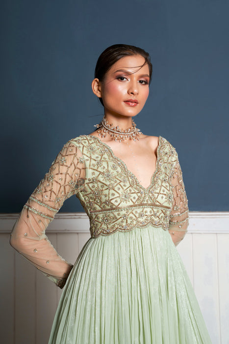 Tara-Breath of spring embroidered dress