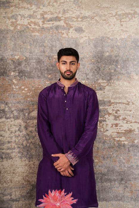 Azelie-nakshatra Mens kurta  with hand embroidered