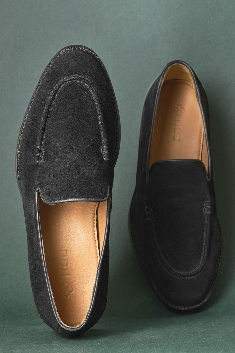 Black Signature Slip Ons