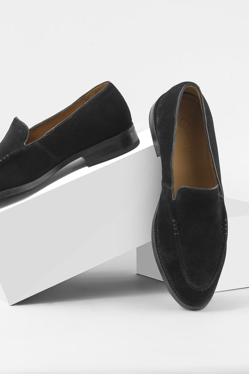 Black Signature Slip Ons