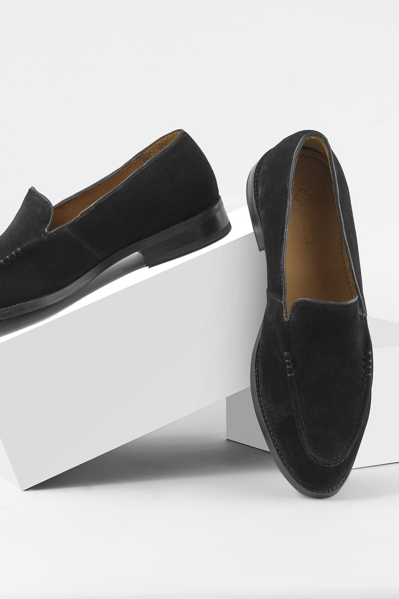 Black Signature Slip Ons