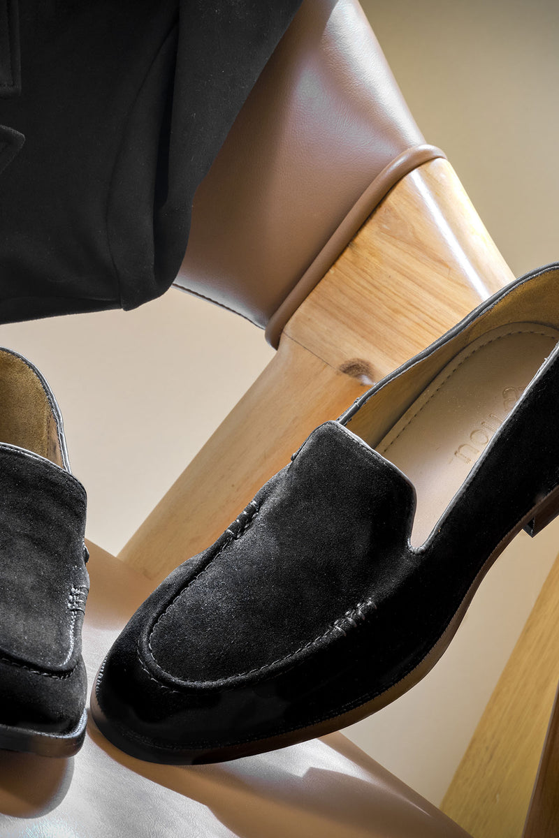 Black Signature Slip Ons