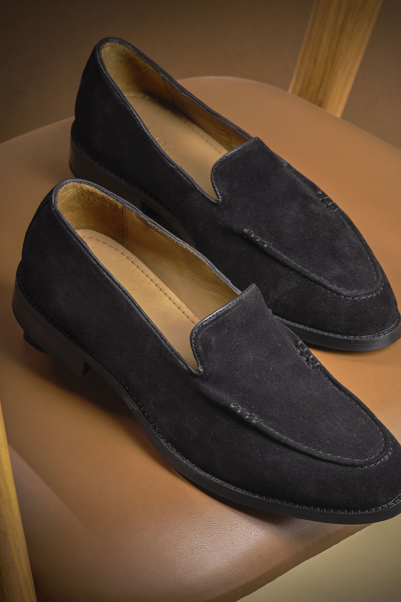 Black Signature Slip Ons