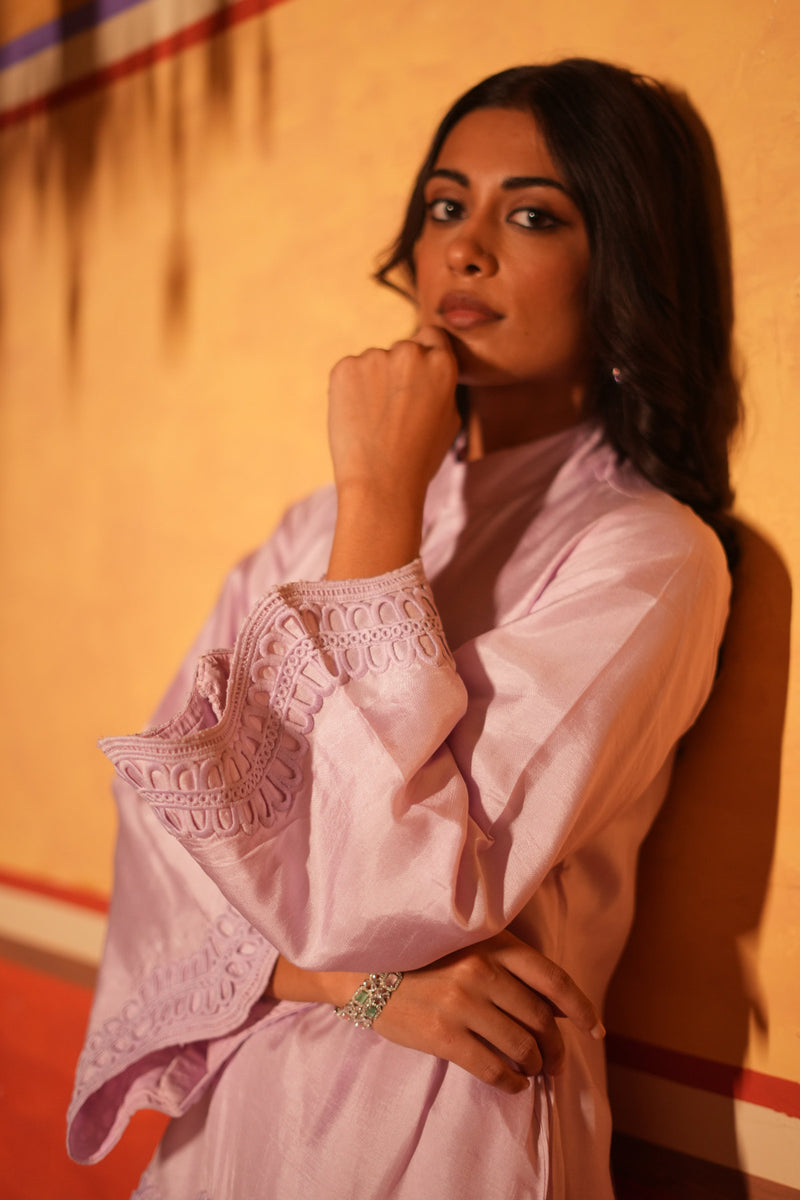 Lilac Dola Silk Farsi Salwar Set