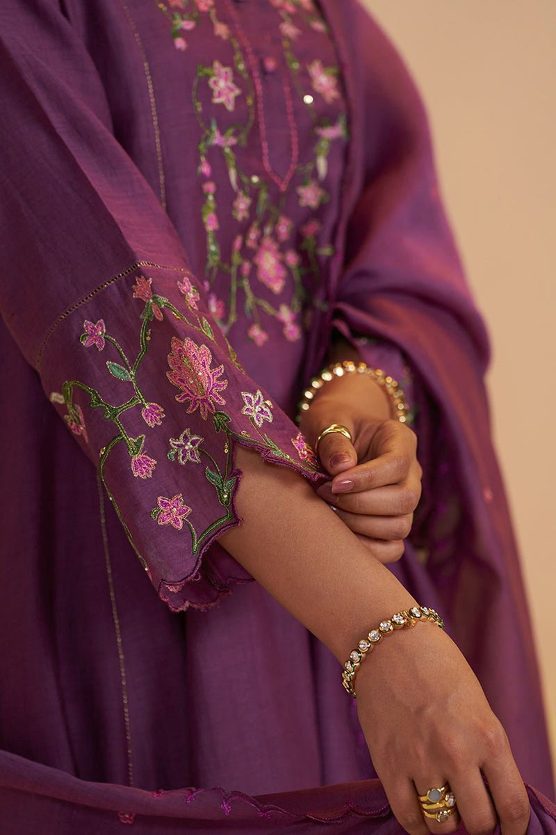 Eggplant Purple Festive Kurta Set
