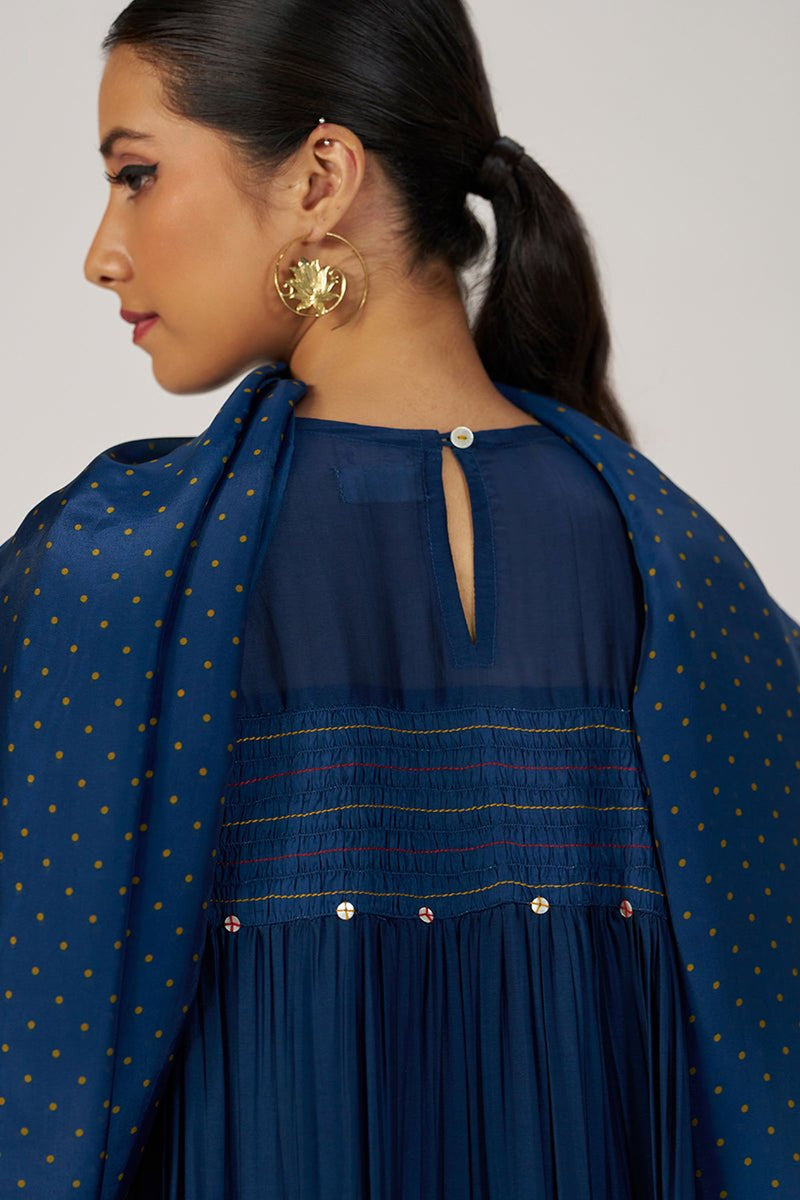 Blue Opal Silk Festive Kurta Set