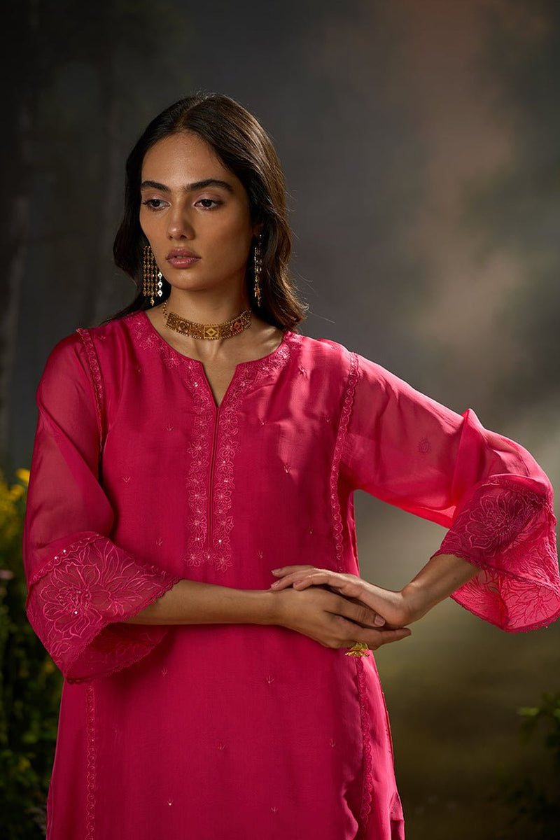 Azalea Pink Festive Kurta Set