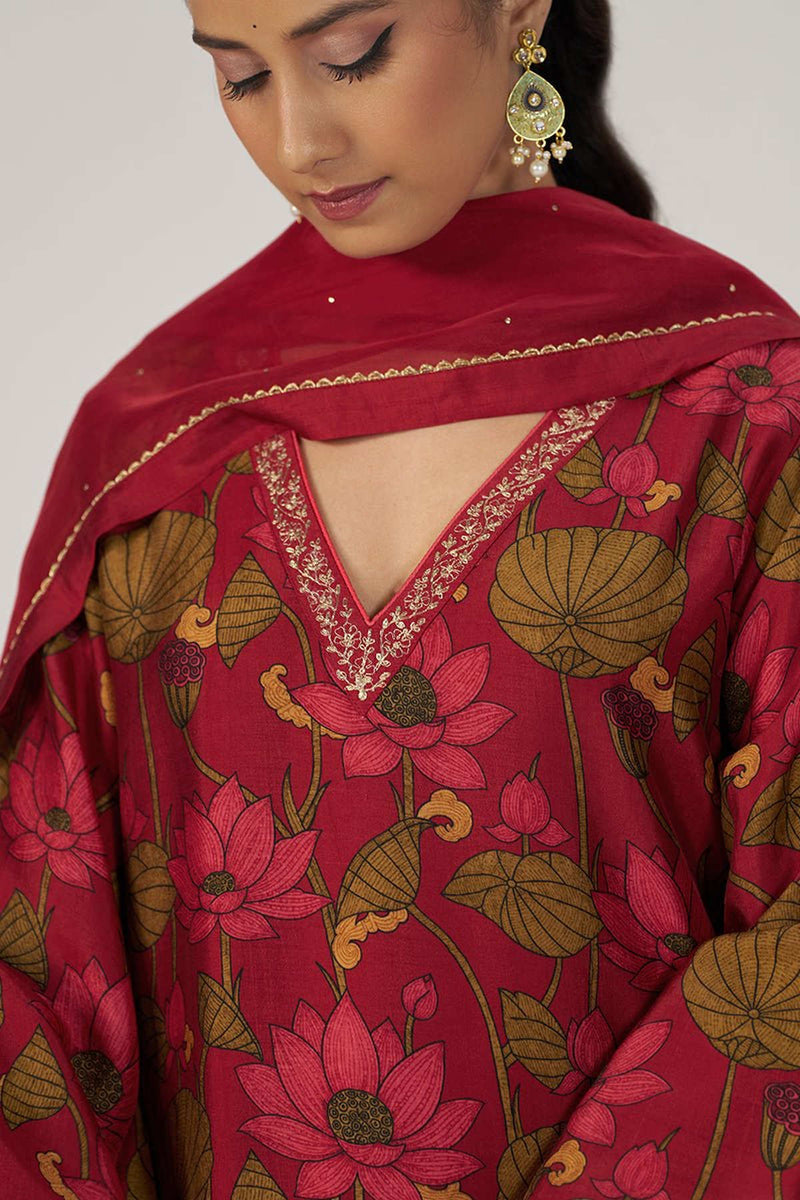 Scarlet Sage Festive Printed Kurta Set
