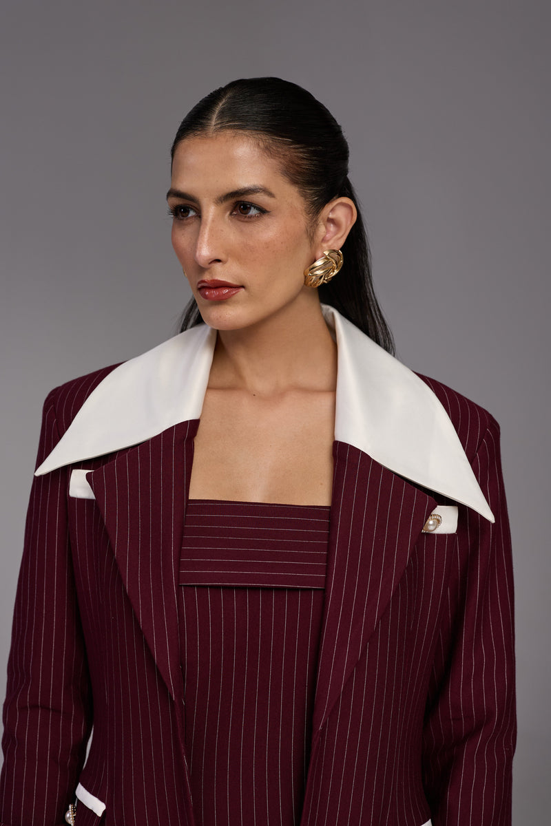 Elise Wine Blazer