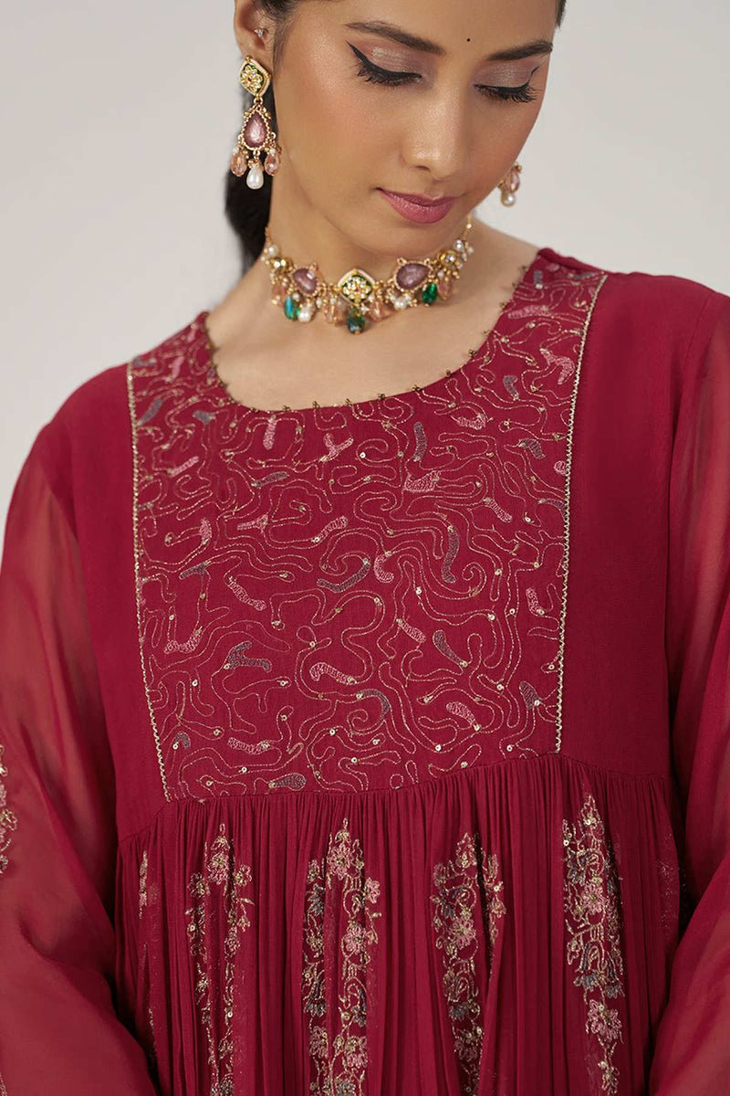 Maroon Festive Kurta Set