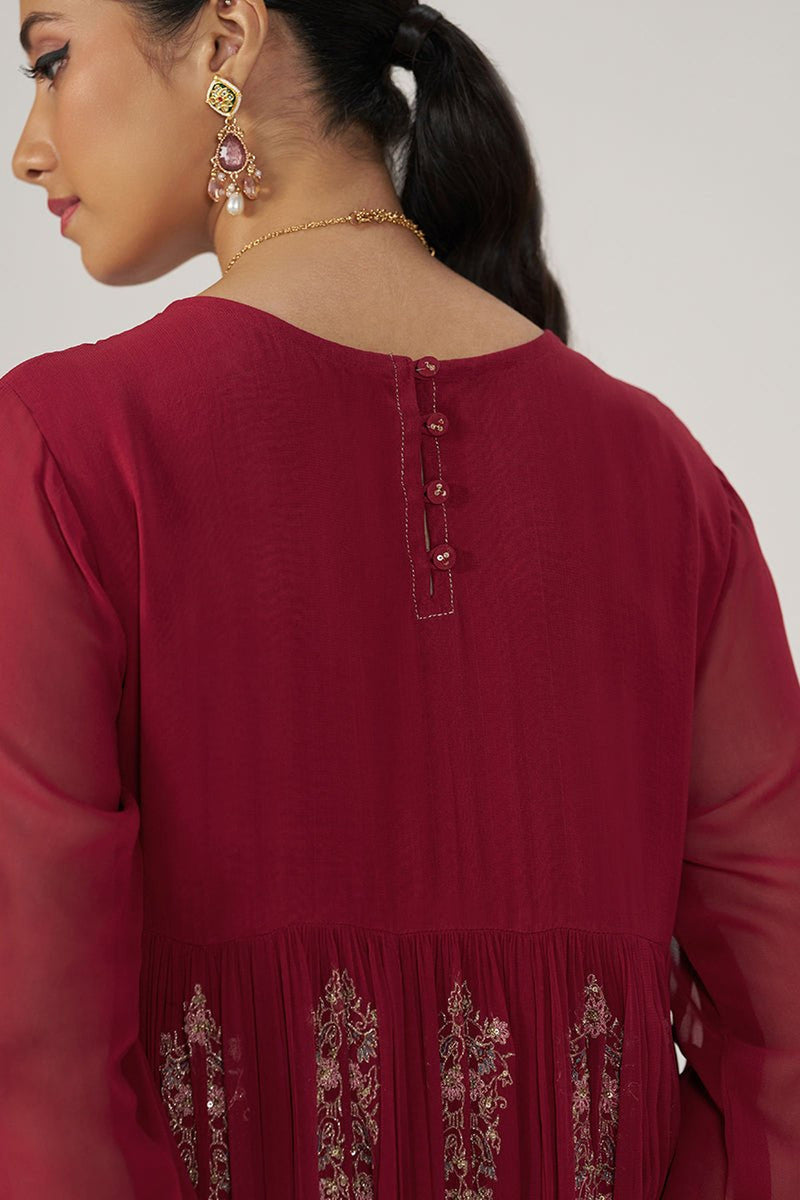 Maroon Festive Kurta Set