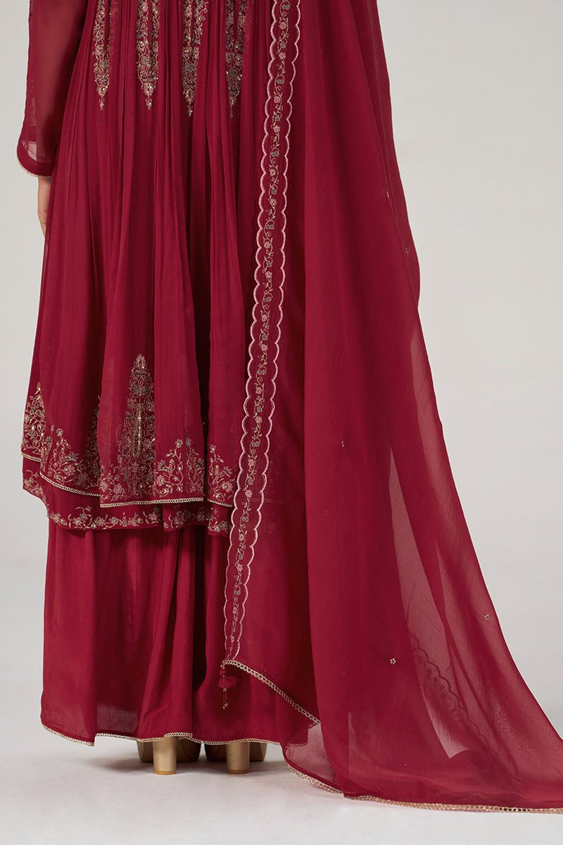 Maroon Festive Kurta Set