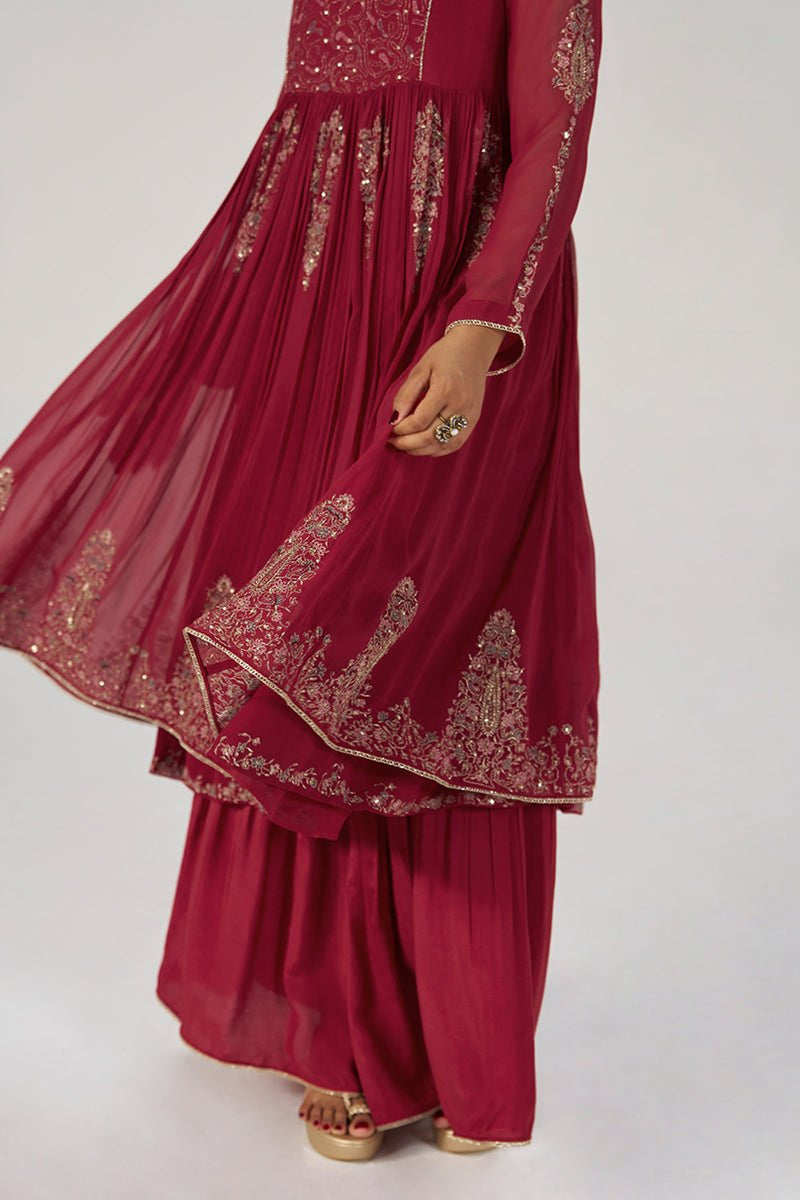 Maroon Festive Kurta Set