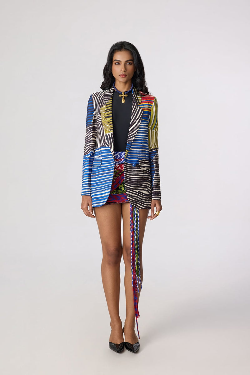Rebekkah Blazer, Juana Bodysuit & Oakley Skirt