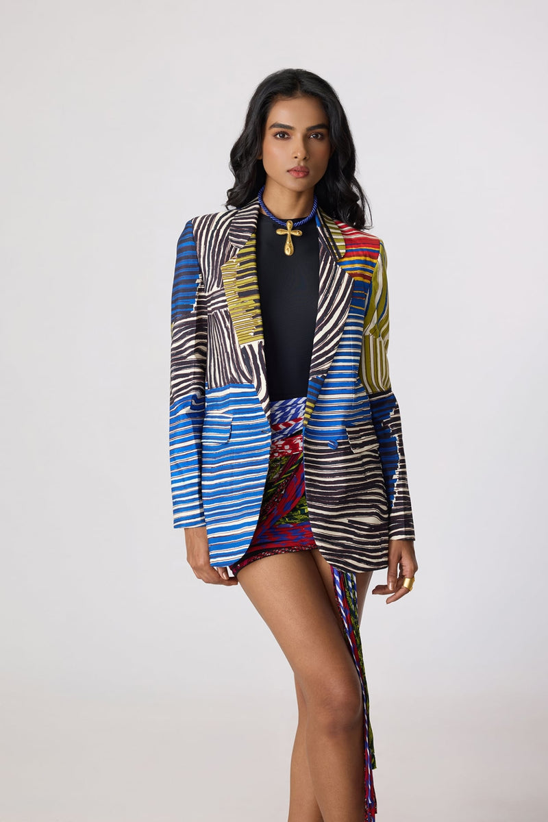 Rebekkah Blazer, Juana Bodysuit & Oakley Skirt
