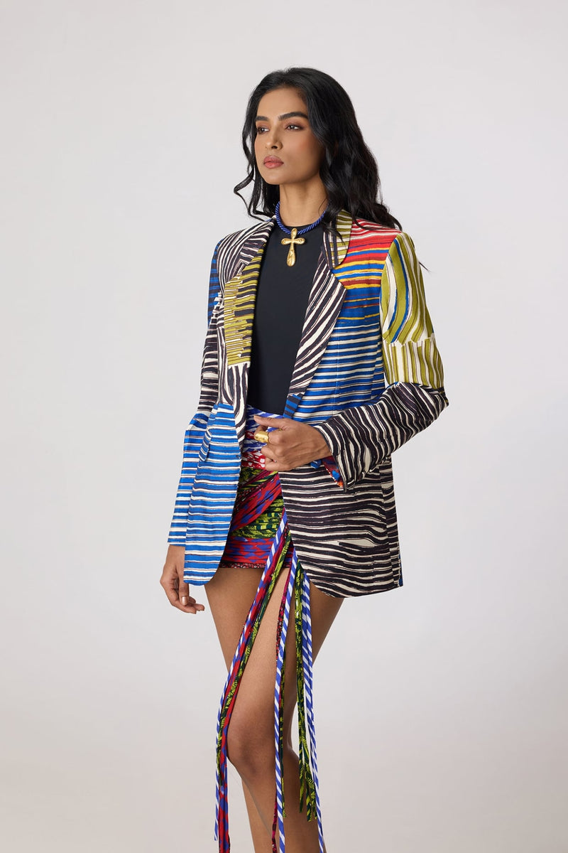 Rebekkah Blazer, Juana Bodysuit & Oakley Skirt