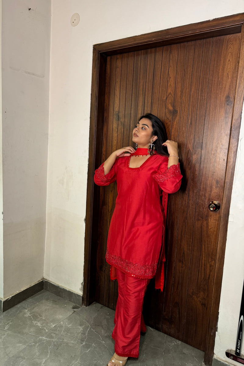Red suit
