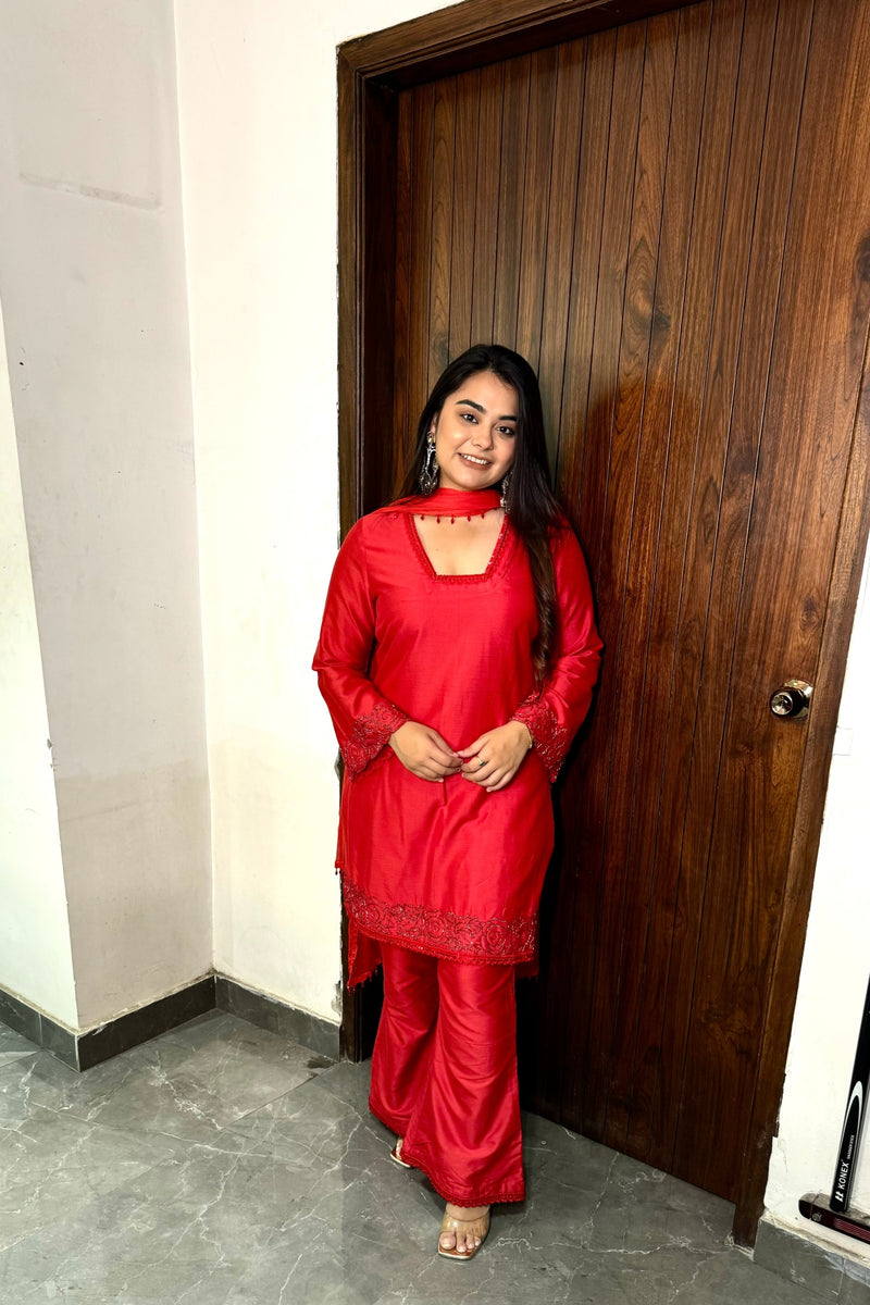 Red suit