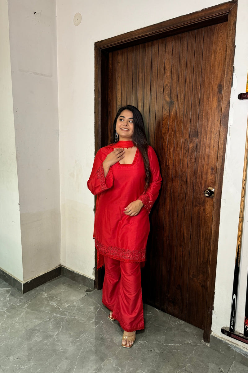 Red suit