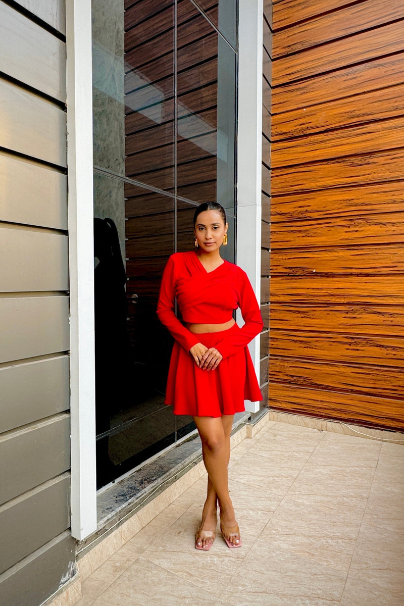 Red Twirling Co-ord