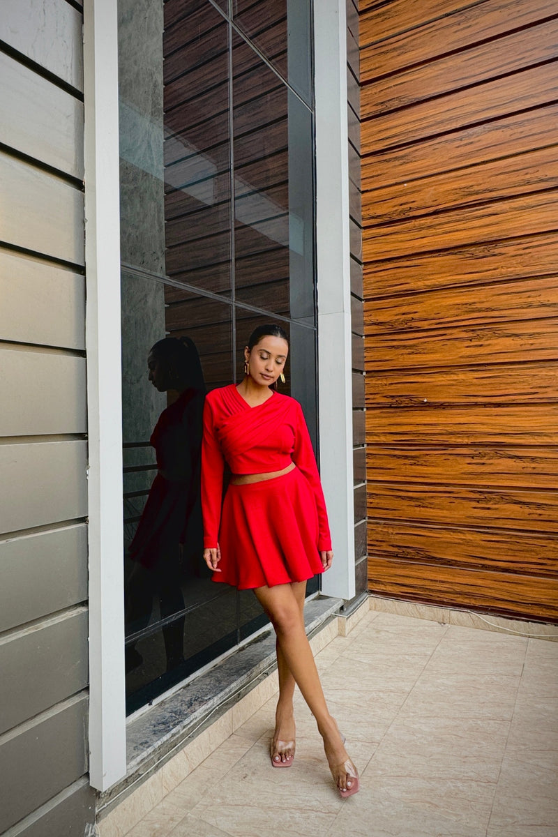 Red Twirling Co-ord