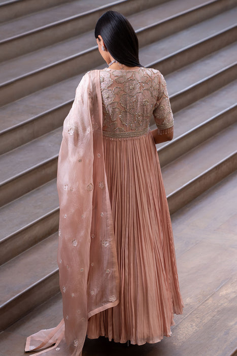 Blush Embellished Anarkali Set