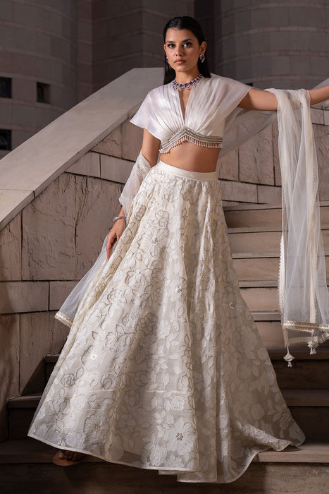 Ivory Jaal Lehenga Set