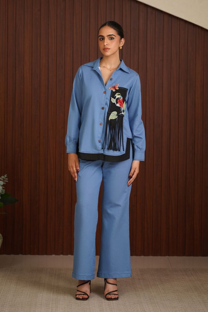 Canvas cut Coord set - Blue