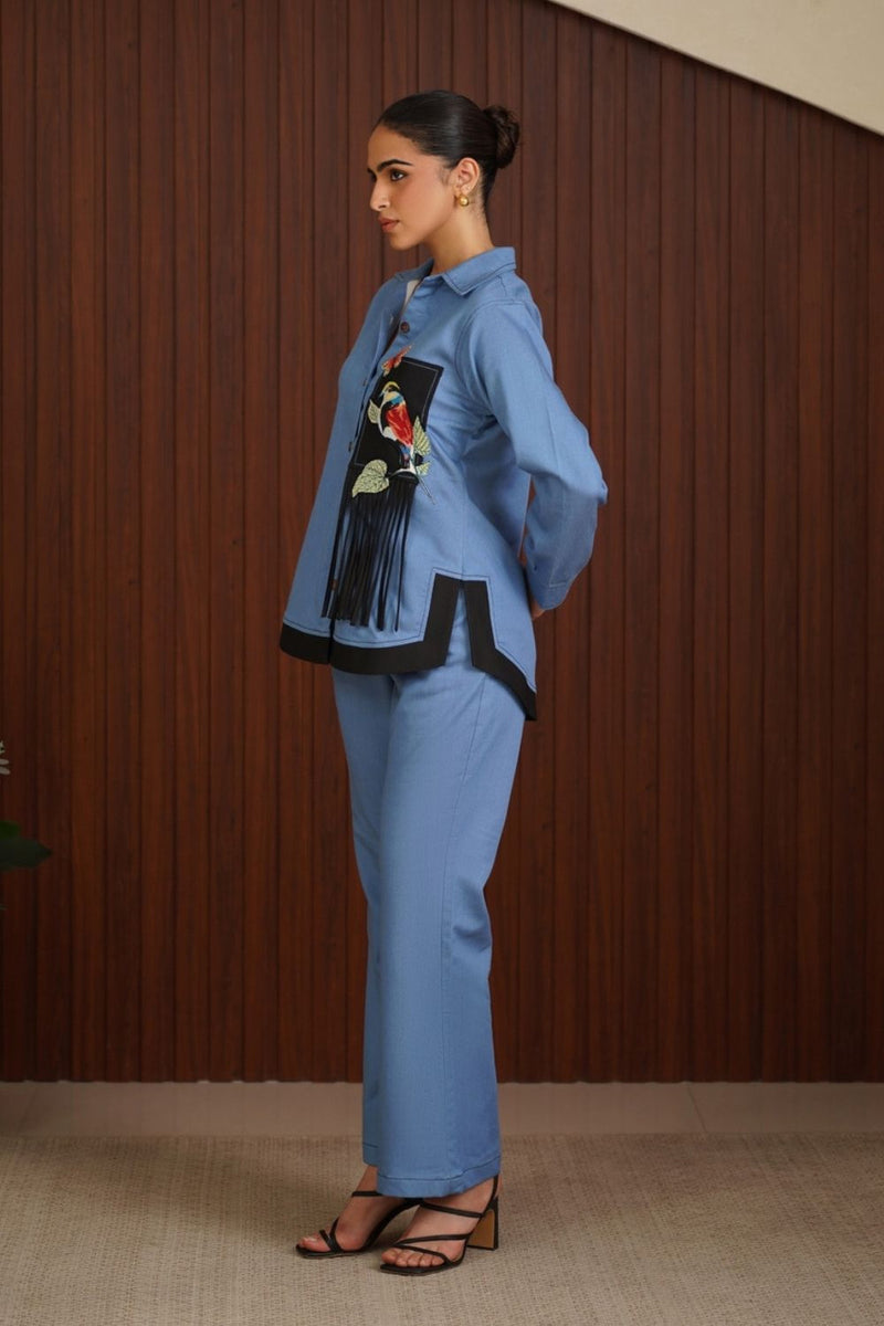 Canvas cut Coord set - Blue