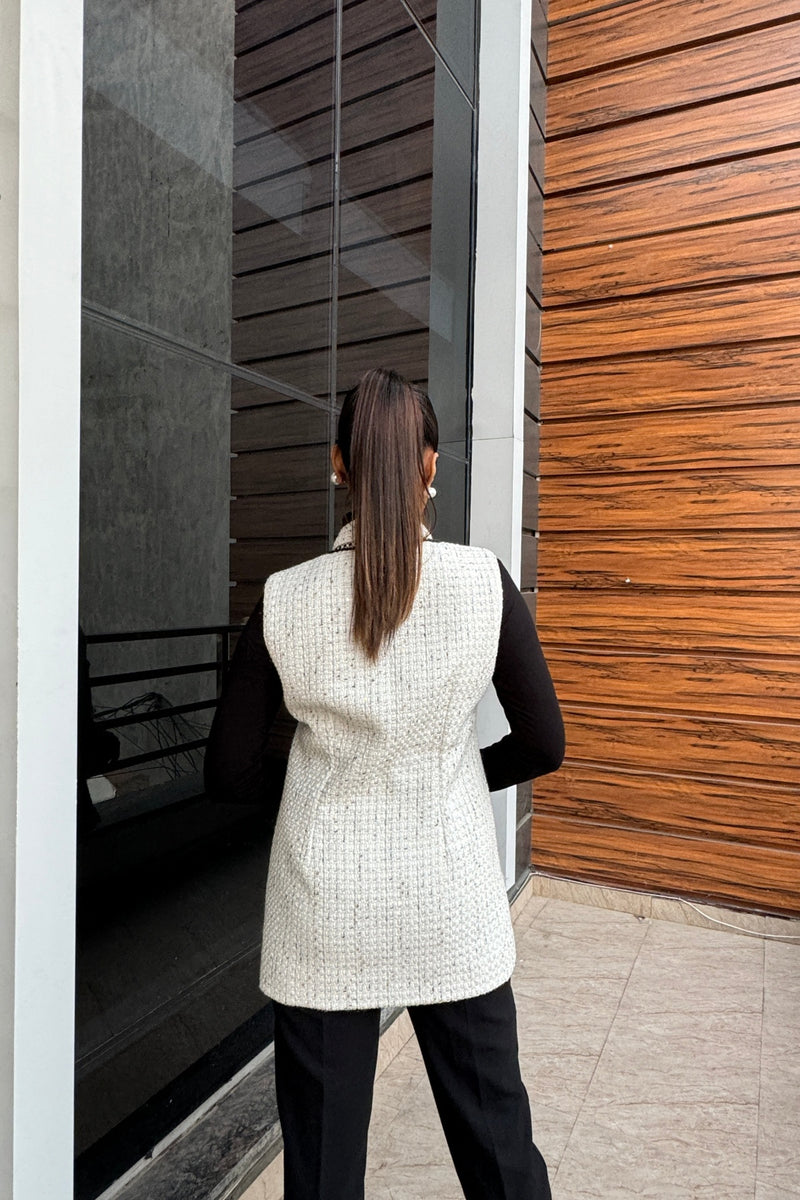Aila Tweed Long Jacket