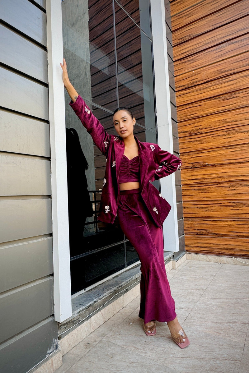 Velvet Blazer Set