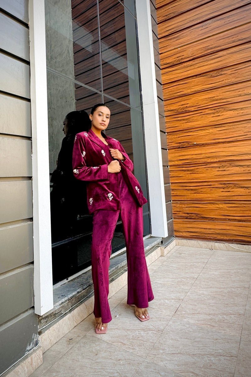 Velvet Blazer Set