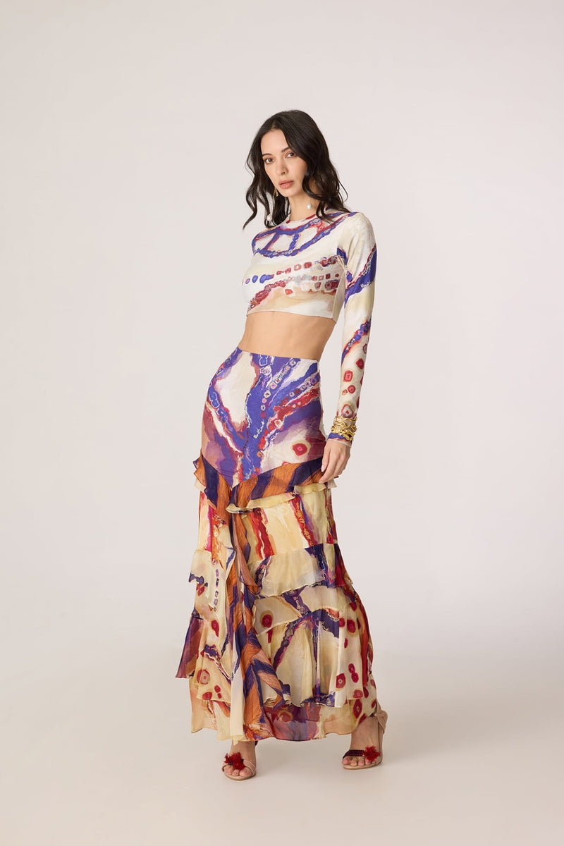 Zavi Blouse & Marieya Skirt
